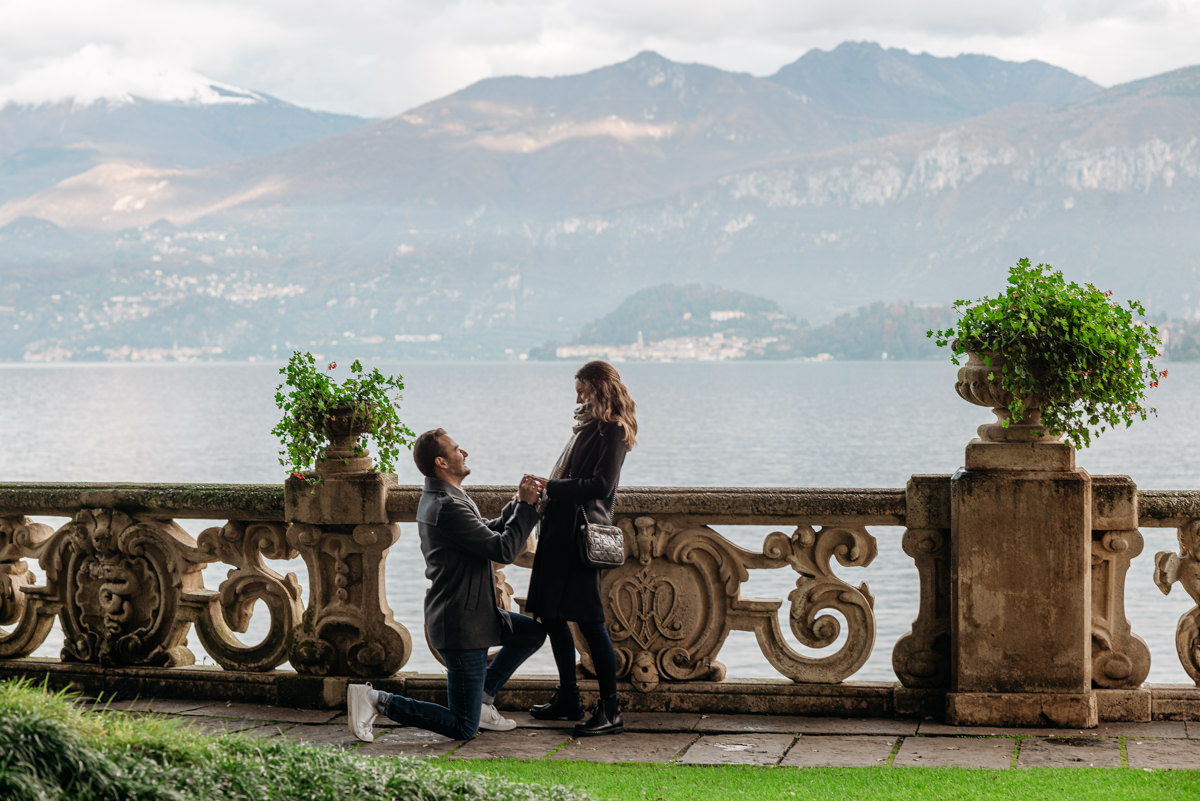 Lake Como proposal at Villa del Balbianello