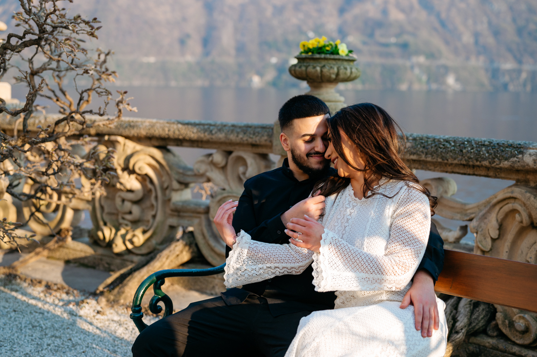 Candid engagement photoshoot Lake Como 