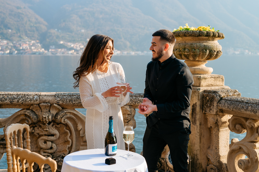 Balbianello Lake Como proposal couple photoshoot