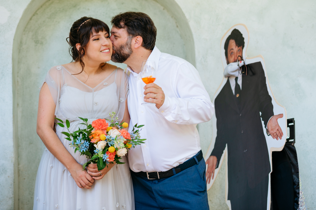 Non traditional wedding in Italian Villa