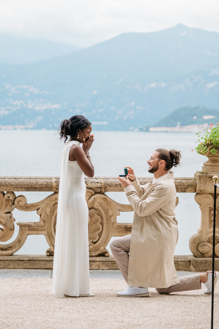 Dreamy surprise proposal Balbianello
