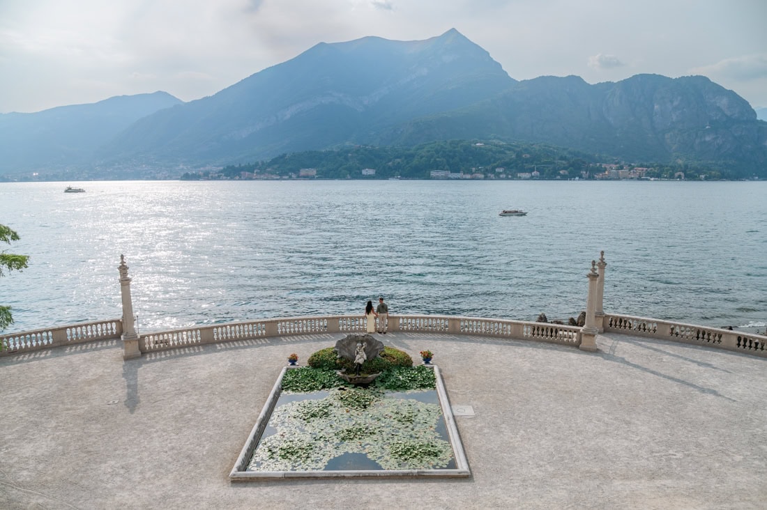 Drone proposal photoshoot at Villa Melzi Bellagio